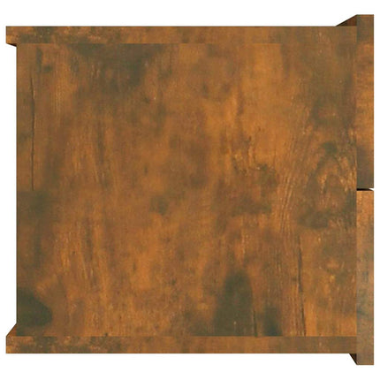 Sängbord rökfärgad ek 40x30x30 cm konstruerat trä