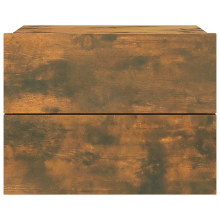 Sängbord 2 st rökfärgad ek 40x30x30 cm konstruerat trä