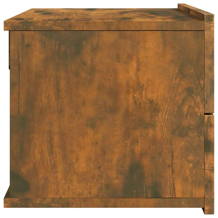 Sängbord 2 st rökfärgad ek 40x30x30 cm konstruerat trä