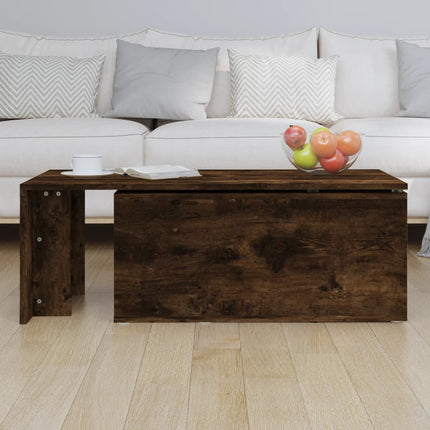 Soffbord rökfärgad ek 150x50x35 cm konstruerat trä