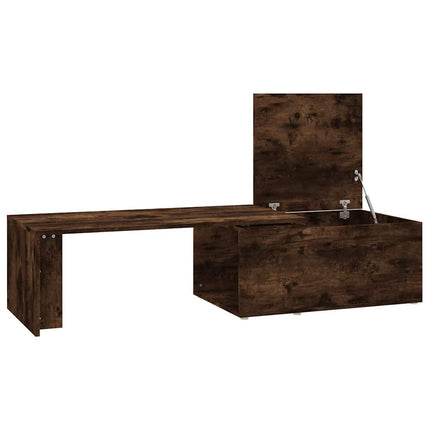 Soffbord rökfärgad ek 150x50x35 cm konstruerat trä