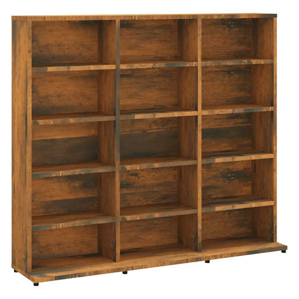 CD-hylla rökfärgad ek 100x23x89,5 cm konstruerat trä