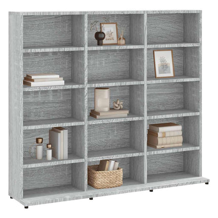 CD-hylla grå djävulen 100x23x89,5 cm konstruerat trä