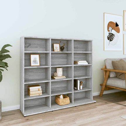CD-hylla grå djävulen 100x23x89,5 cm konstruerat trä