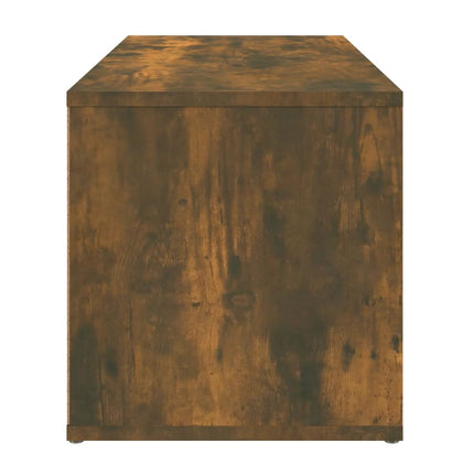Tv-bänk rökfärgad ek 80x34x36 cm konstruerat trä