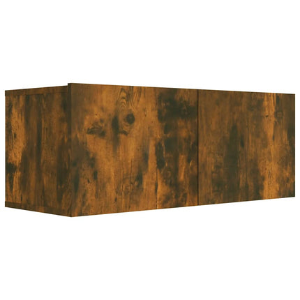 Tv-bänk rökfärgad ek 80x30x30 cm konstruerat trä