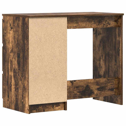 Skrivbord rökfärgad ek 90x45x76 cm konstruerat trä