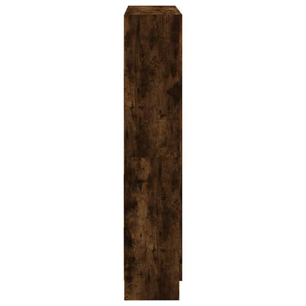 Bokhylla rökfärgad ek 82,5x30,5x150 cm konstruerat trä