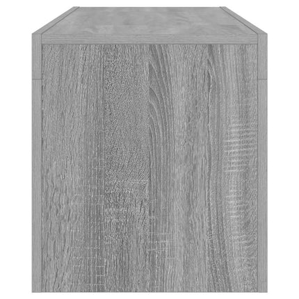 TV-bänk med LED-belysning grå sonoma 120x35x40 cm