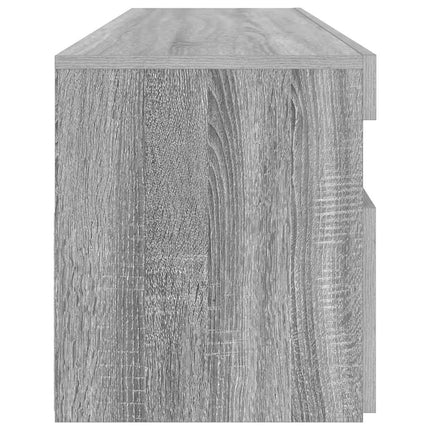 Tv-bänk med LED-belysning grå sonoma 90x35x40 cm
