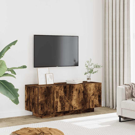 Tv-bänk rökfärgad ek 100x35x40 cm konstruerat trä