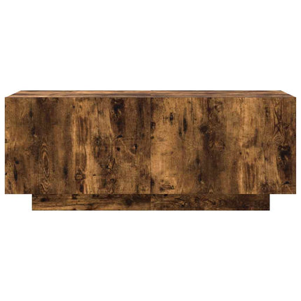 Tv-bänk rökfärgad ek 100x35x40 cm konstruerat trä