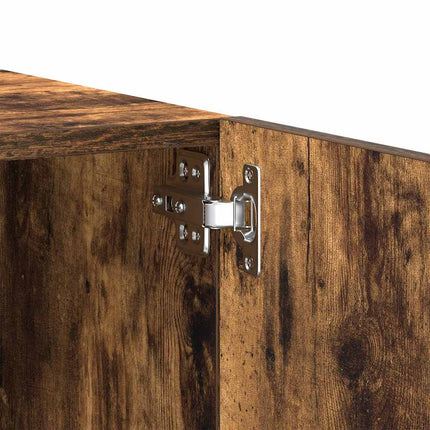Tv-bänk rökfärgad ek 100x35x40 cm konstruerat trä