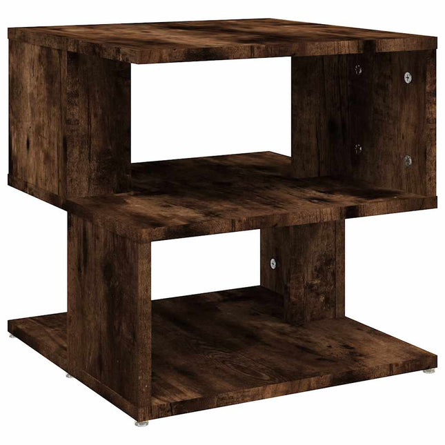 Soffbord rökfärgad ek 40x40x40 cm konstruerat trä