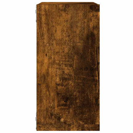 Väggkubhyllor 6 st rökt ek 30x15x30 cm