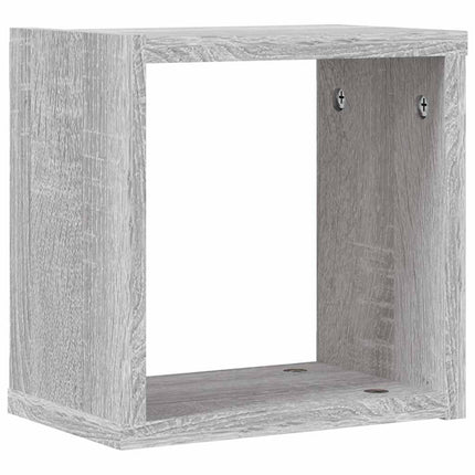 Vägg hyllor 2 pcs Grå Sonoma 26 x 15 x 26 cm Konstruerat trä