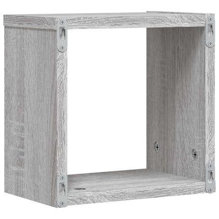 Vägg hyllor 2 pcs Grå Sonoma 26 x 15 x 26 cm Konstruerat trä