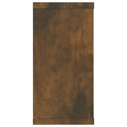 Vägghyllor 2 st rökfärgad ek 100x15x30 cm konstruerat trä