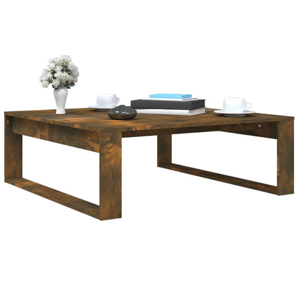 Soffbord rökfärgad ek 100x100x35 cm konstruerat trä