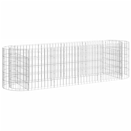 Planteringsgabion galvaniserat järn 190x50x50 cm