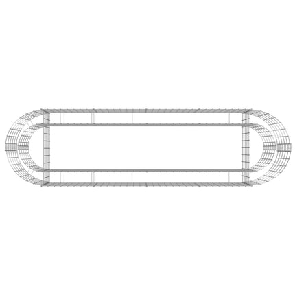 Planteringsgabion galvaniserat järn 190x50x50 cm