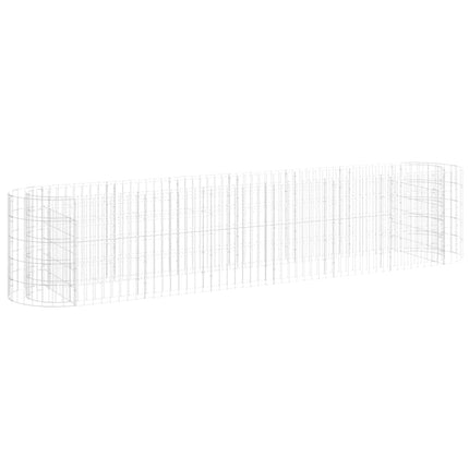 Planteringsgabion galvaniserat järn 260x50x50 cm
