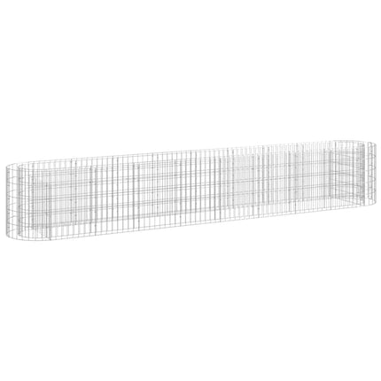 Planteringsgabion galvaniserat järn 330x50x50 cm