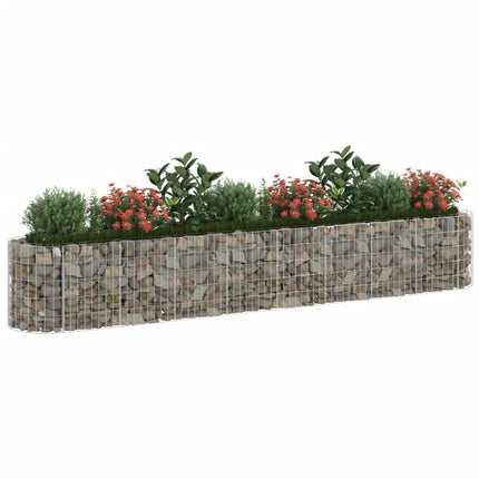 Planteringsgabion galvaniserat järn 330x50x50 cm