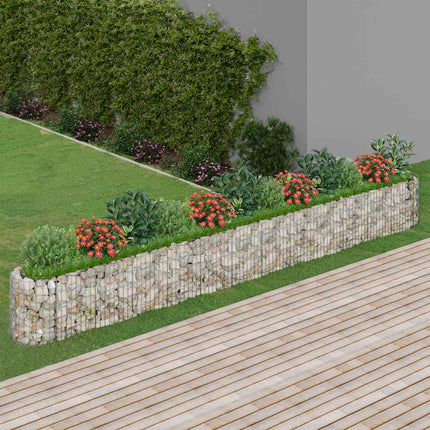 Planteringsgabion galvaniserat järn 470x50x50 cm