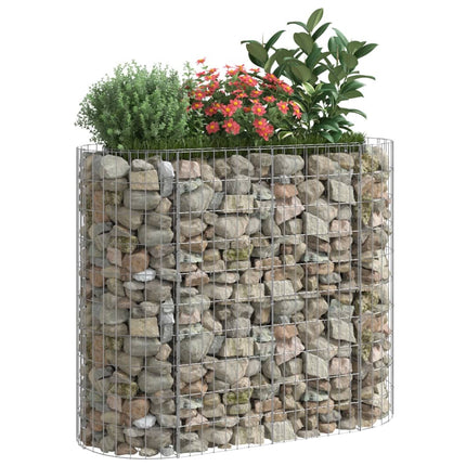 Planteringsgabion galvaniserat järn 120x50x100 cm