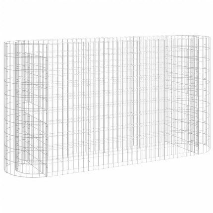 Planteringsgabion galvaniserat järn 190x50x100 cm