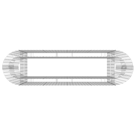 Planteringsgabion galvaniserat järn 190x50x100 cm