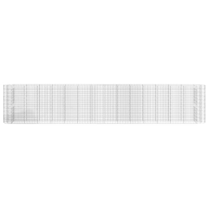Planteringsgabion galvaniserat järn 540x50x100 cm