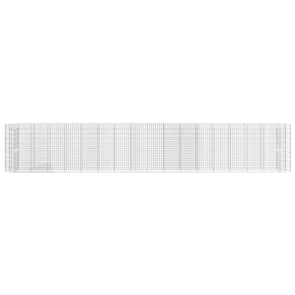 Planteringsgabion galvaniserat järn 610x50x100 cm