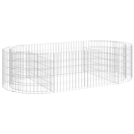 Planteringsgabion galvaniserat järn 200x100x50 cm