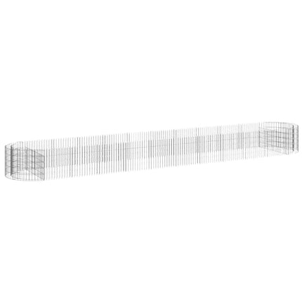 Planteringsgabion galvaniserat järn 600x100x50 cm