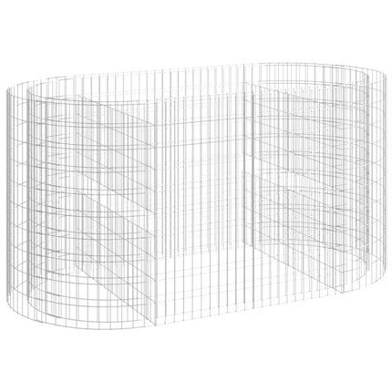 Planteringsgabion galvaniserat järn 200x100x100 cm