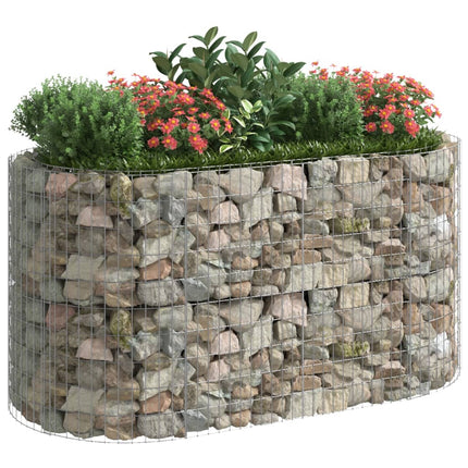 Planteringsgabion galvaniserat järn 200x100x100 cm