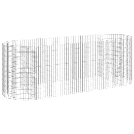 Planteringsgabion galvaniserat järn 300x100x100 cm
