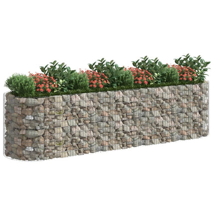 Planteringsgabion galvaniserat järn 400x100x100 cm
