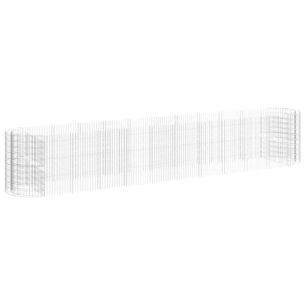 Planteringsgabion galvaniserat järn 600x100x100 cm