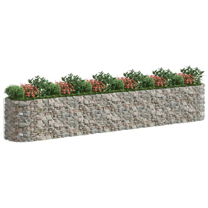 Planteringsgabion galvaniserat järn 600x100x100 cm