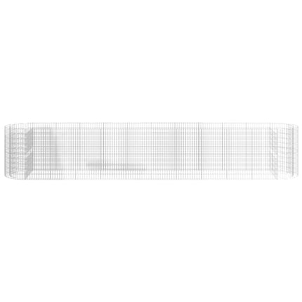 Planteringsgabion galvaniserat järn 600x100x100 cm