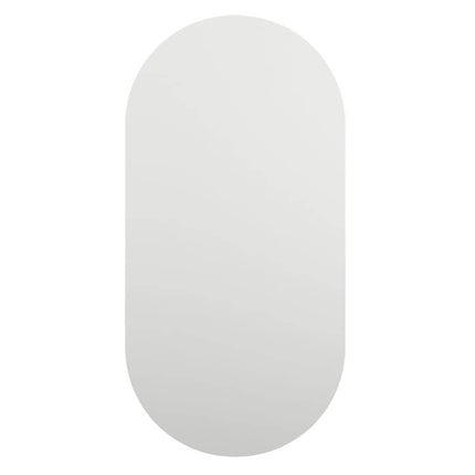 Spegel med LED-lampor 80x40 cm glas oval