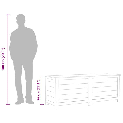 Dynbox för trädgården antracit 150x50x56 cm massivt granträ