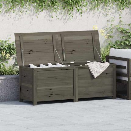 Dynbox för trädgården antracit 150x50x56 cm massivt granträ