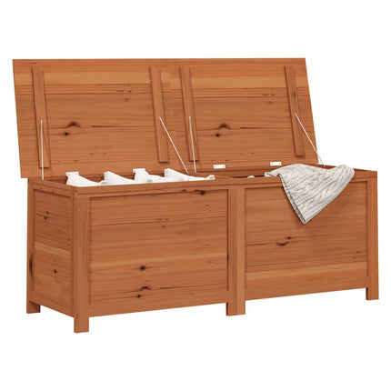 Dynbox för trädgården brun 150x50x56 cm massivt granträ