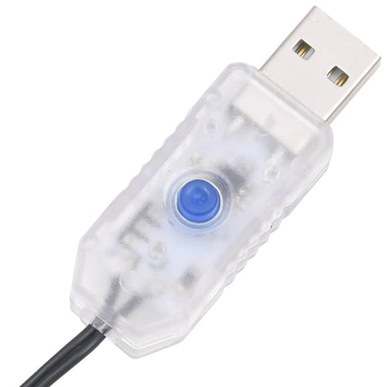 Ljusslinga med 300 LED kallvit 30 m PVC