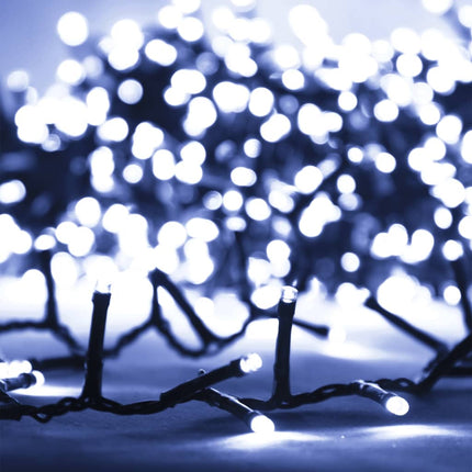 Kompakt ljusslinga med 400 LED kallvit 13 m PVC