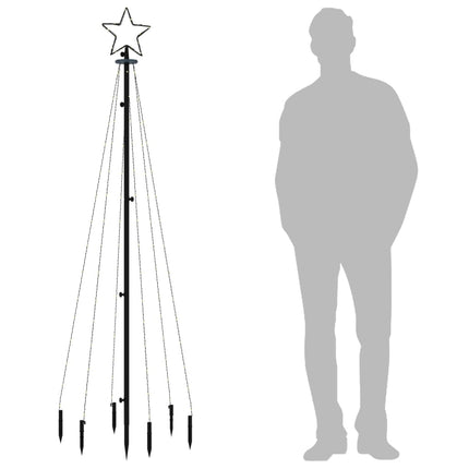 Julgran med markspett 108 färgglada lysdioder 180 cm